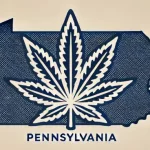 Pennsylvania with Cannabis Leaf