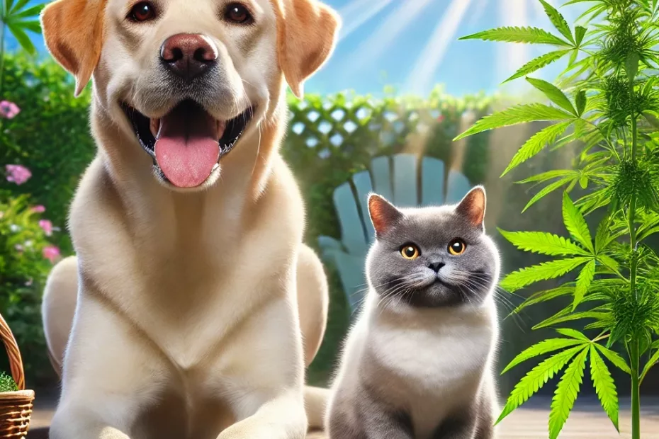 Three Best Friend - Pets and Cannabis - AI Generated